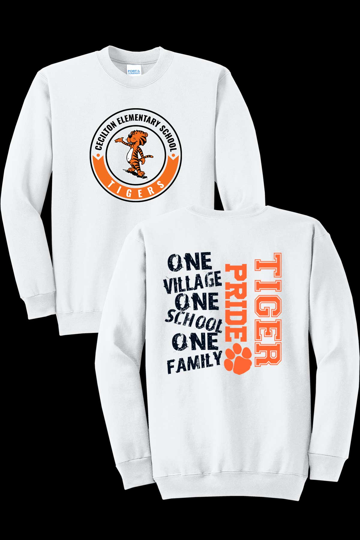 Cecilton Tiger Crewneck Sweatshirt