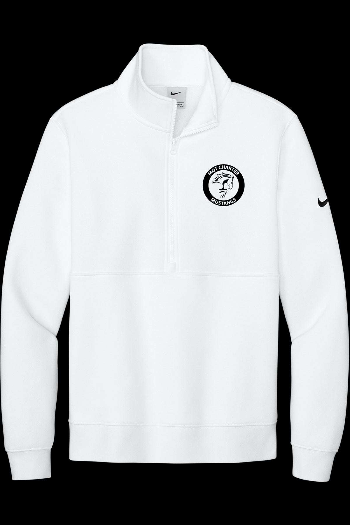 MOT Charter Staff Mens Club Fleece Sleeve Swoosh 1/2-Zip