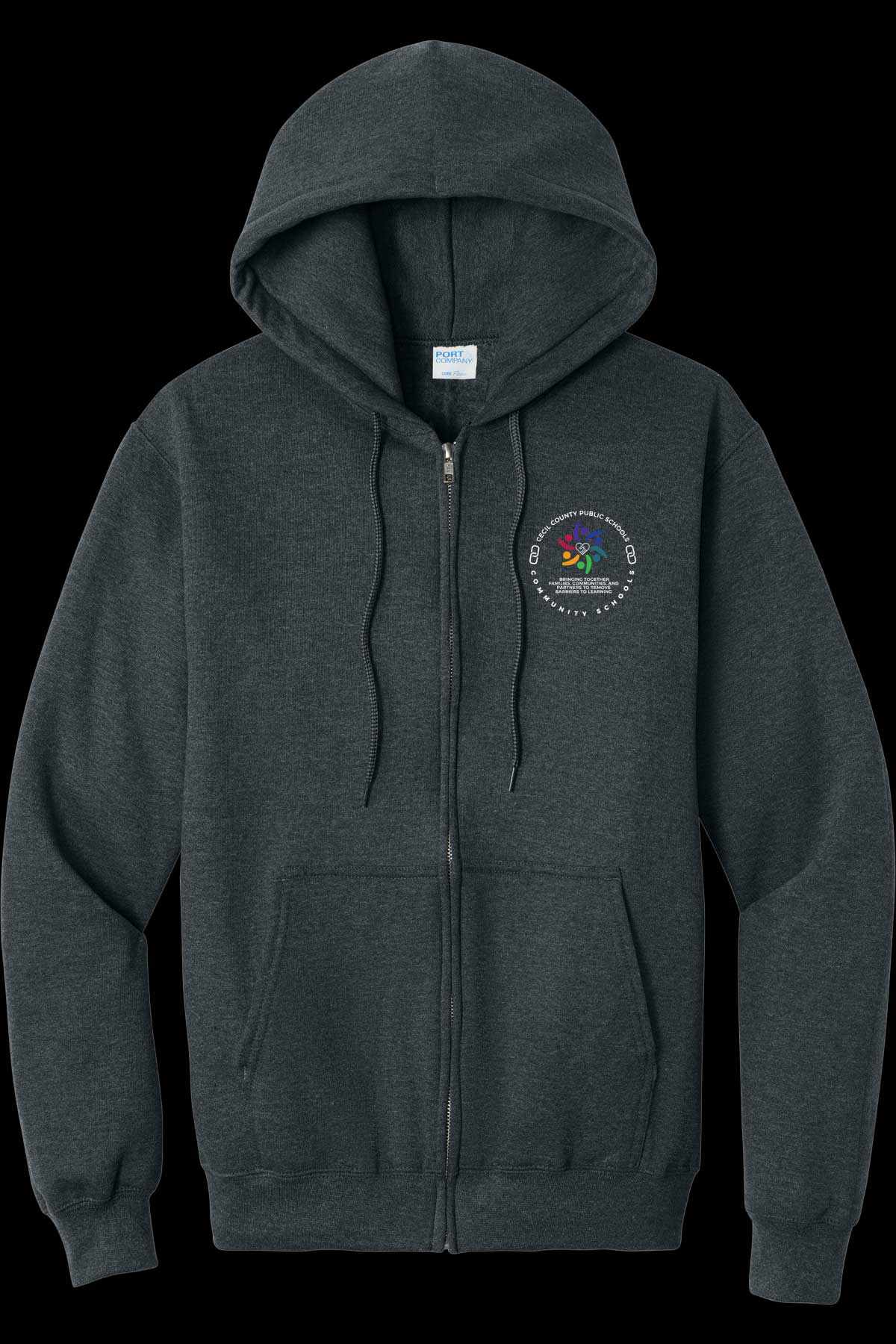 Community Schools Embroidered Full Zip Hooded Jacket