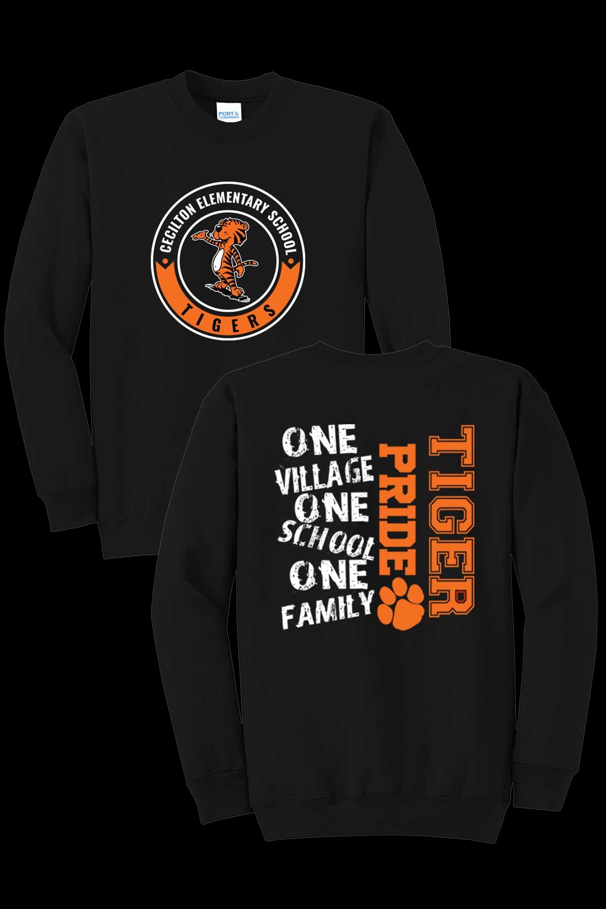 Cecilton Tiger Crewneck Sweatshirt