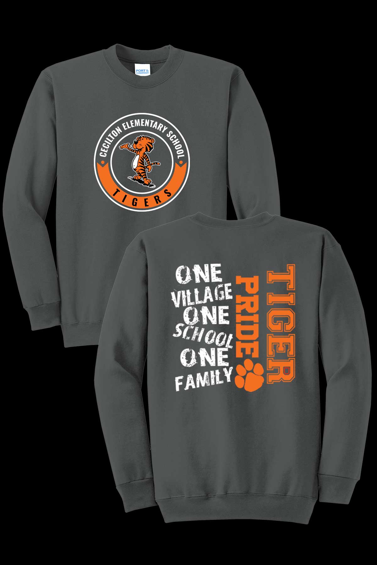 Cecilton Tiger Crewneck Sweatshirt