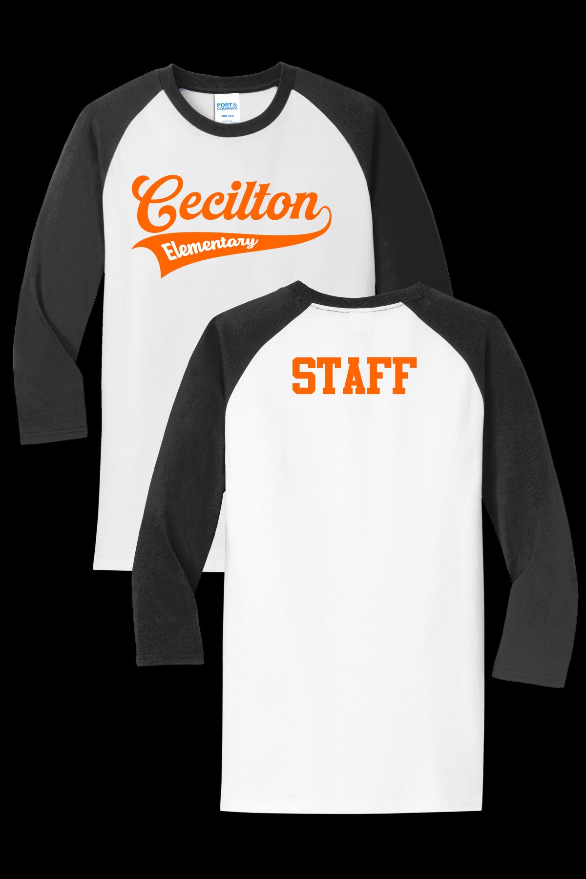 Cecilton STAFF ONLY Raglan Sports Tee