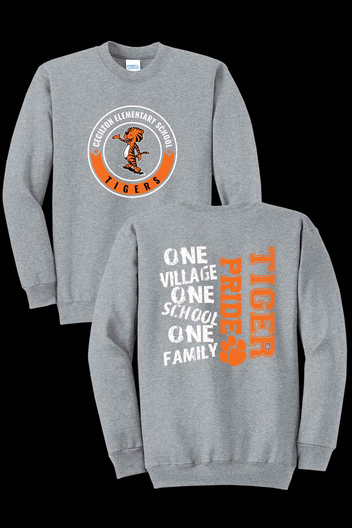 Cecilton Tiger Crewneck Sweatshirt