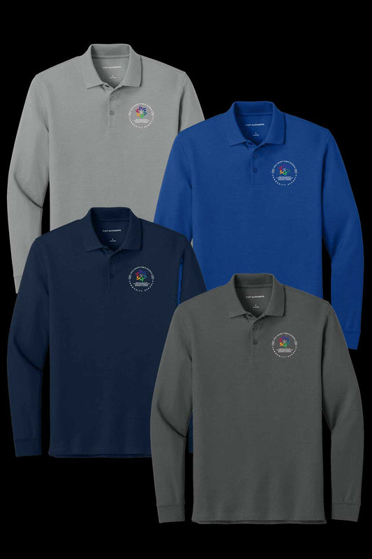 Community Schools Embroidered Long Sleeve Polo