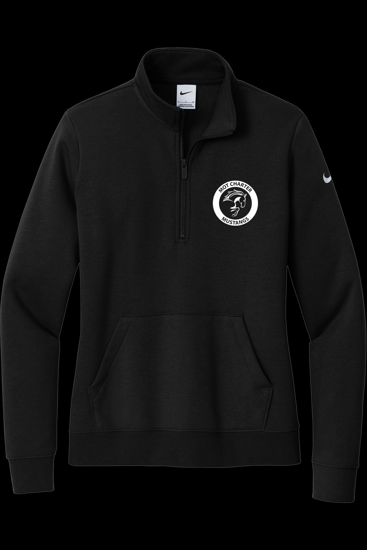 MOT Charter Staff Womens Club Fleece Sleeve Swoosh 1/2-Zip