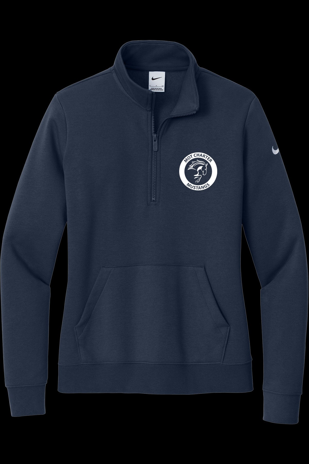 MOT Charter Staff Womens Club Fleece Sleeve Swoosh 1/2-Zip