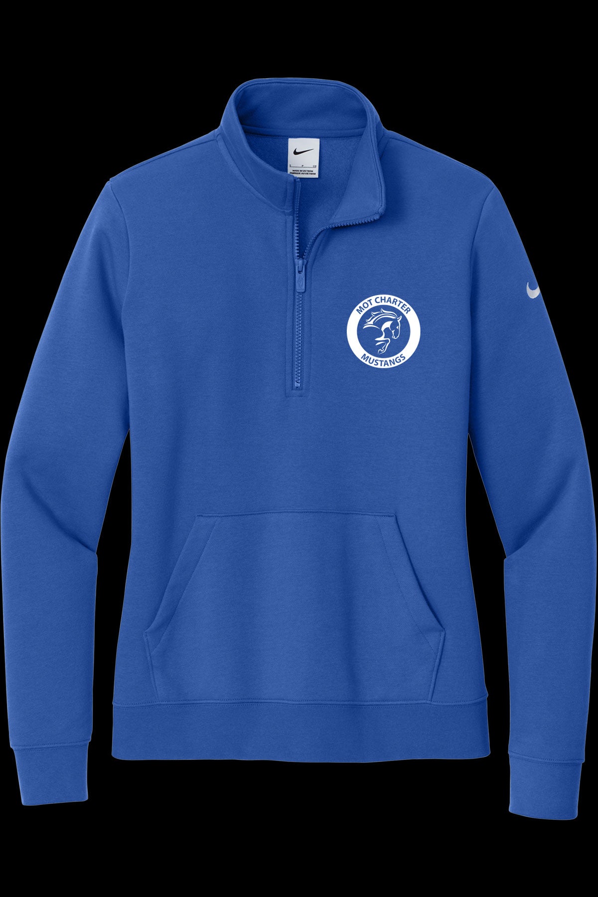 MOT Charter Staff Womens Club Fleece Sleeve Swoosh 1/2-Zip
