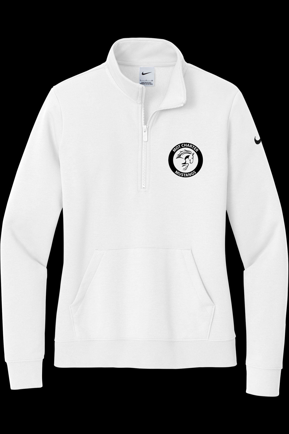 MOT Charter Staff Womens Club Fleece Sleeve Swoosh 1/2-Zip