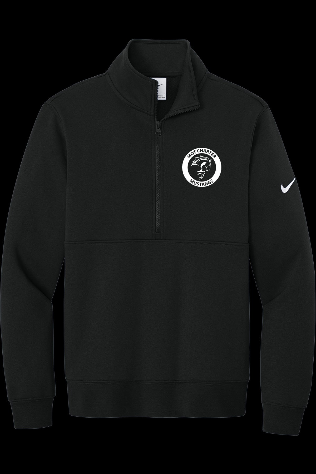 MOT Charter Staff Mens Club Fleece Sleeve Swoosh 1/2-Zip