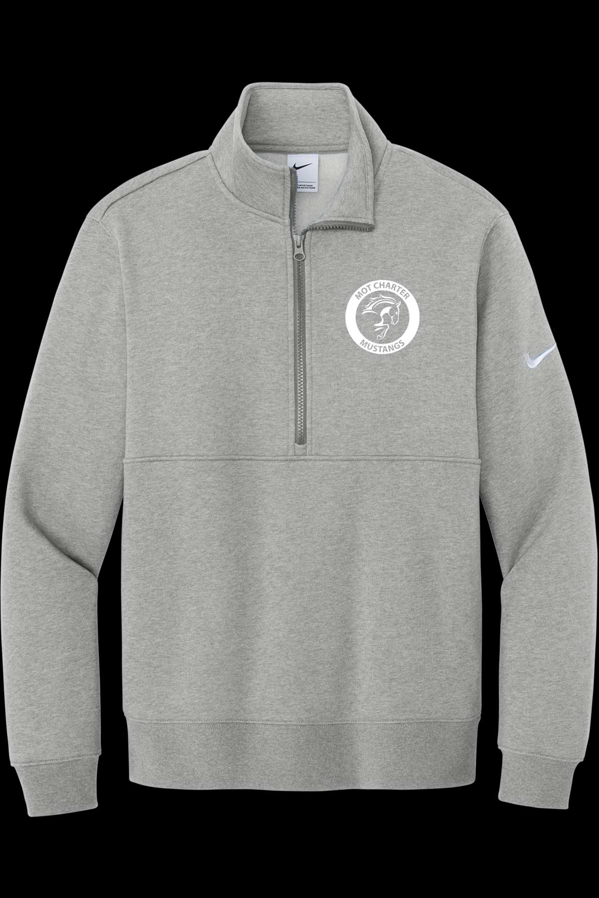 MOT Charter Staff Mens Club Fleece Sleeve Swoosh 1/2-Zip