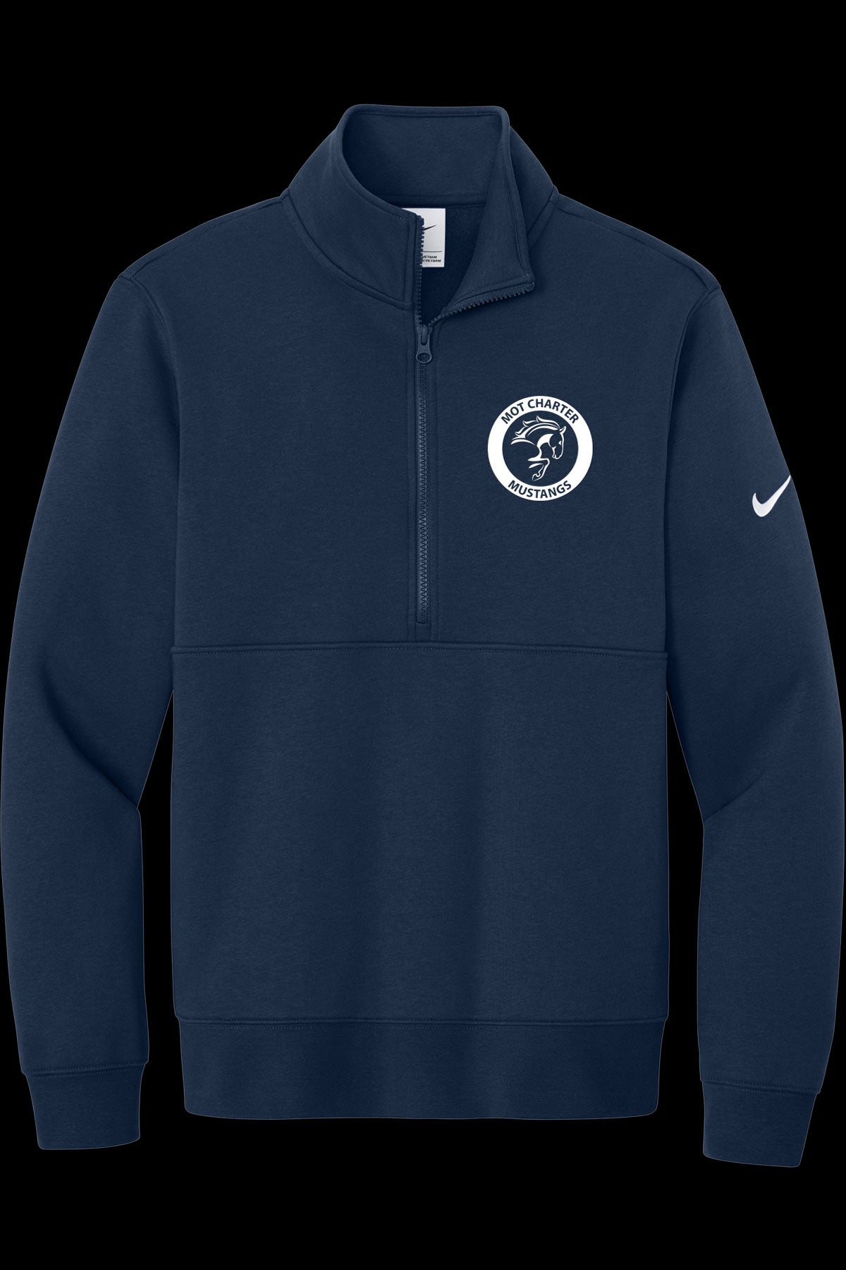 MOT Charter Staff Mens Club Fleece Sleeve Swoosh 1/2-Zip