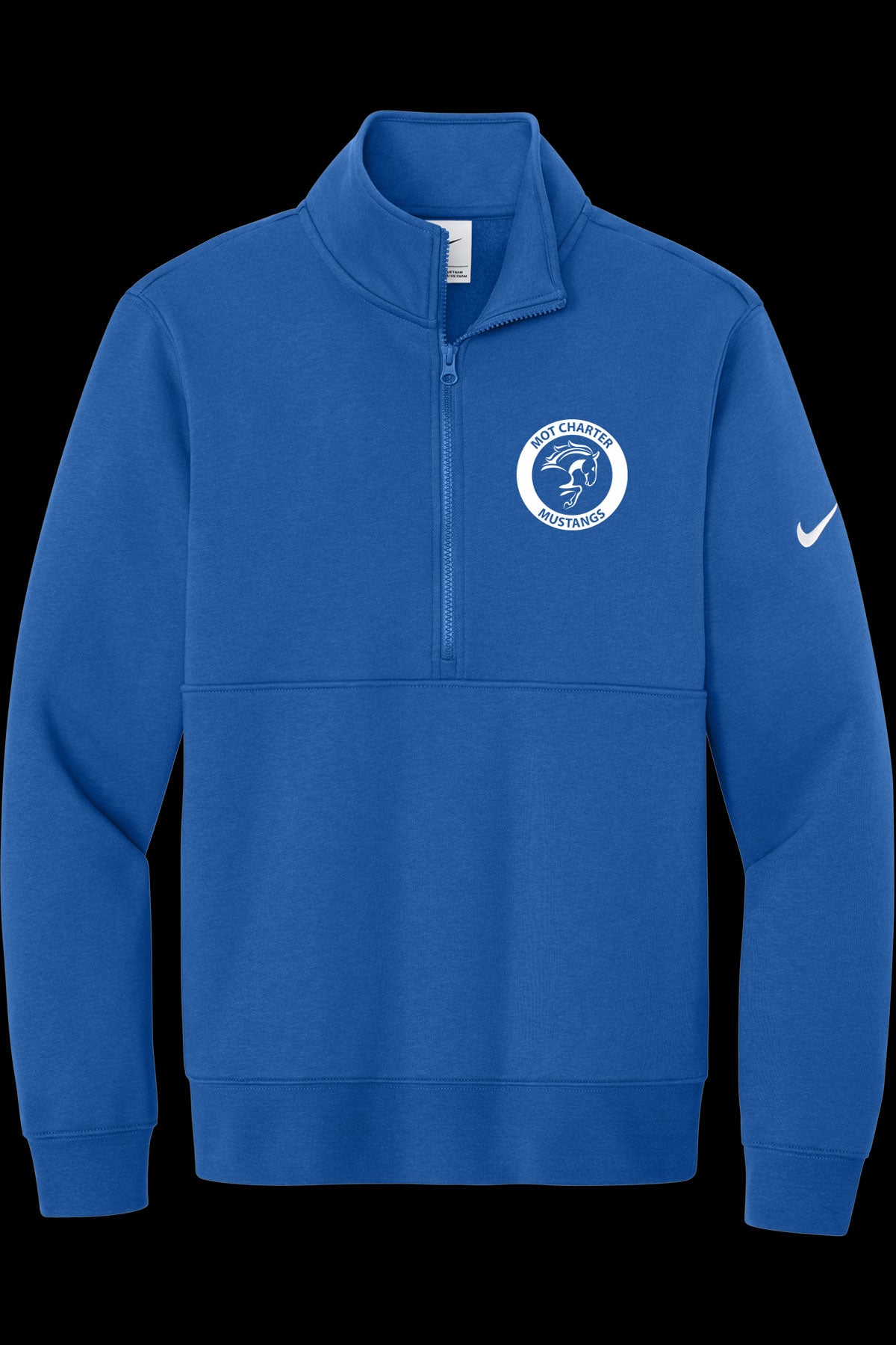MOT Charter Staff Mens Club Fleece Sleeve Swoosh 1/2-Zip