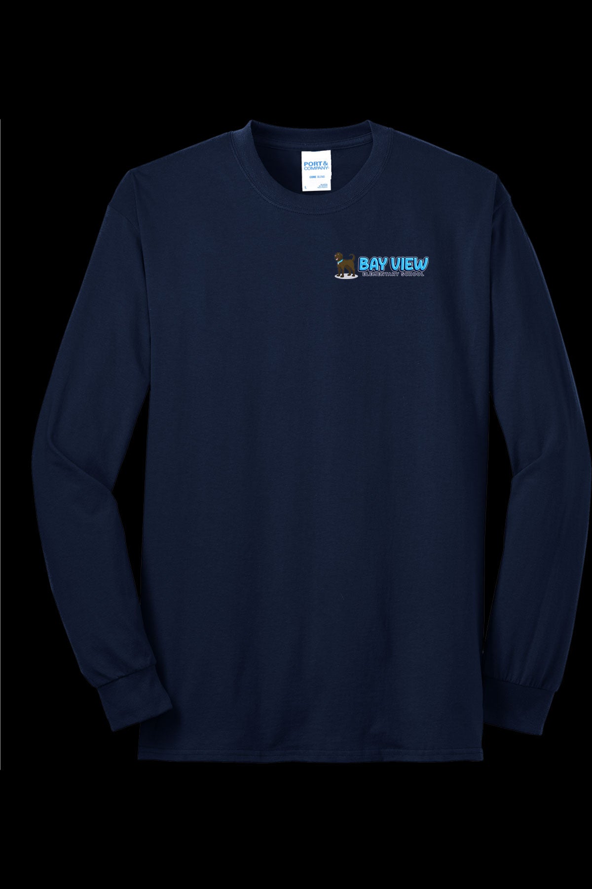 Bay View Text LC Logo Long Sleeve T shirt