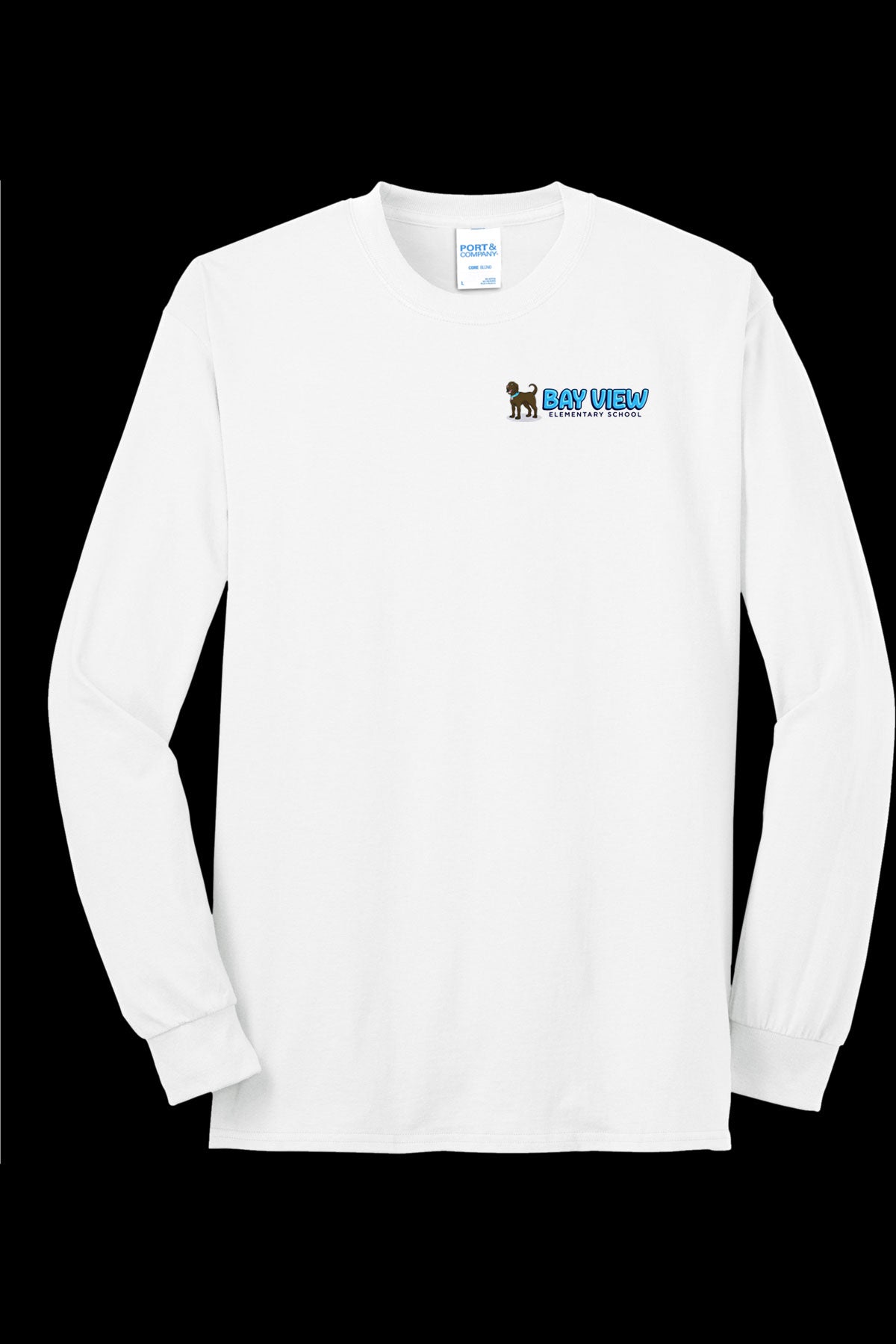 Bay View Text LC Logo Long Sleeve T shirt