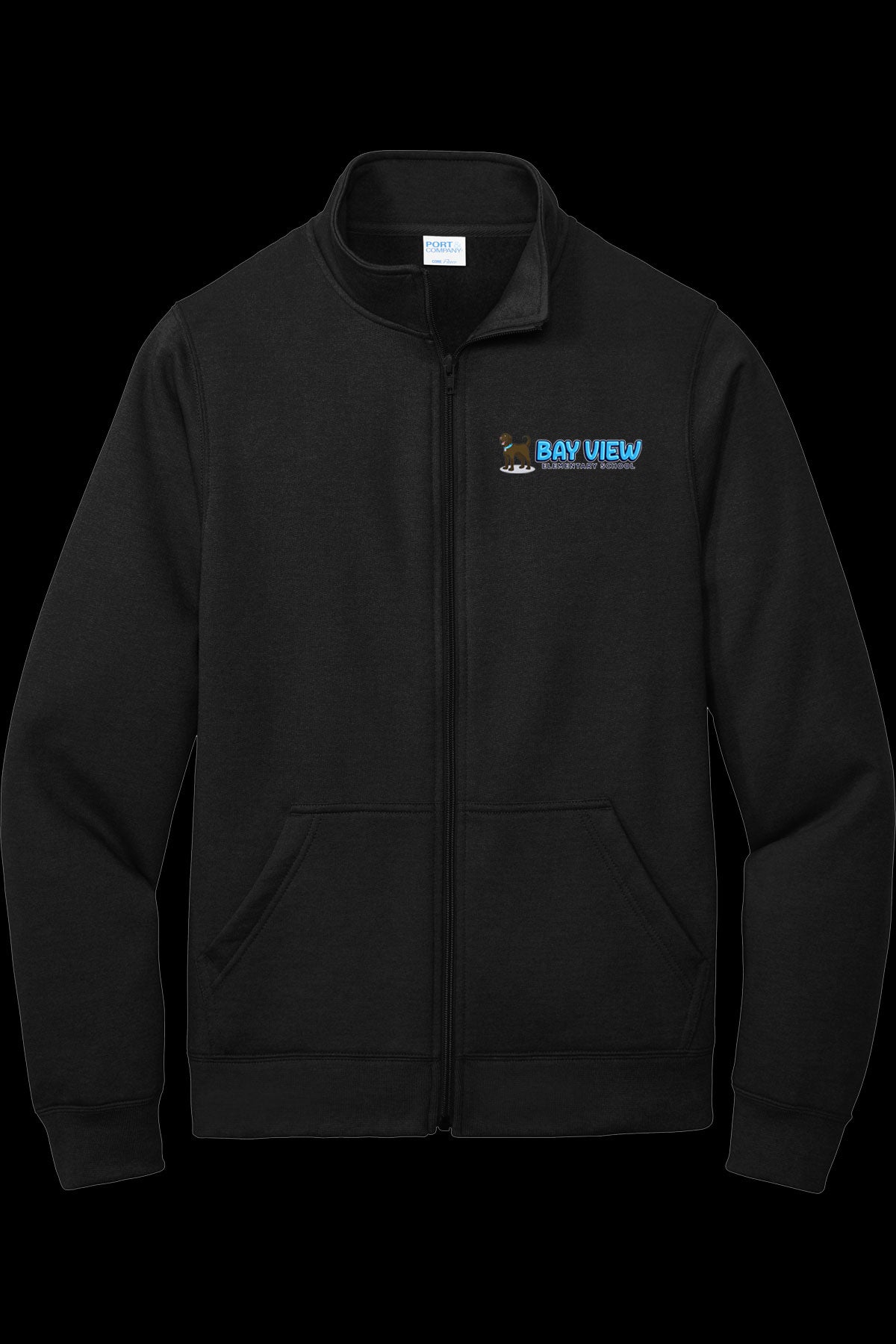 Bay View Text Logo Full Zip