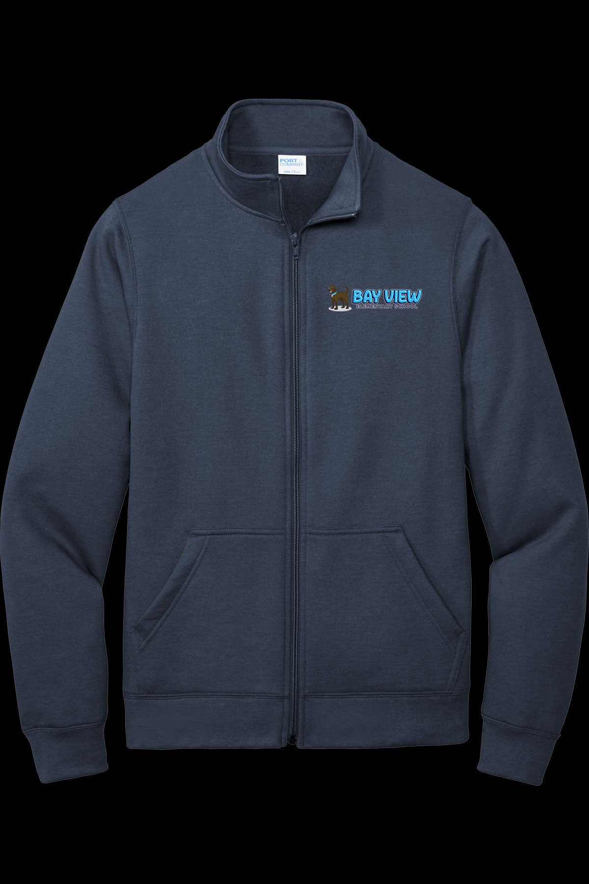 Bay View Text Logo Full Zip