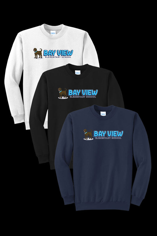 Bay View Text Full Logo Crew Sweatshirt