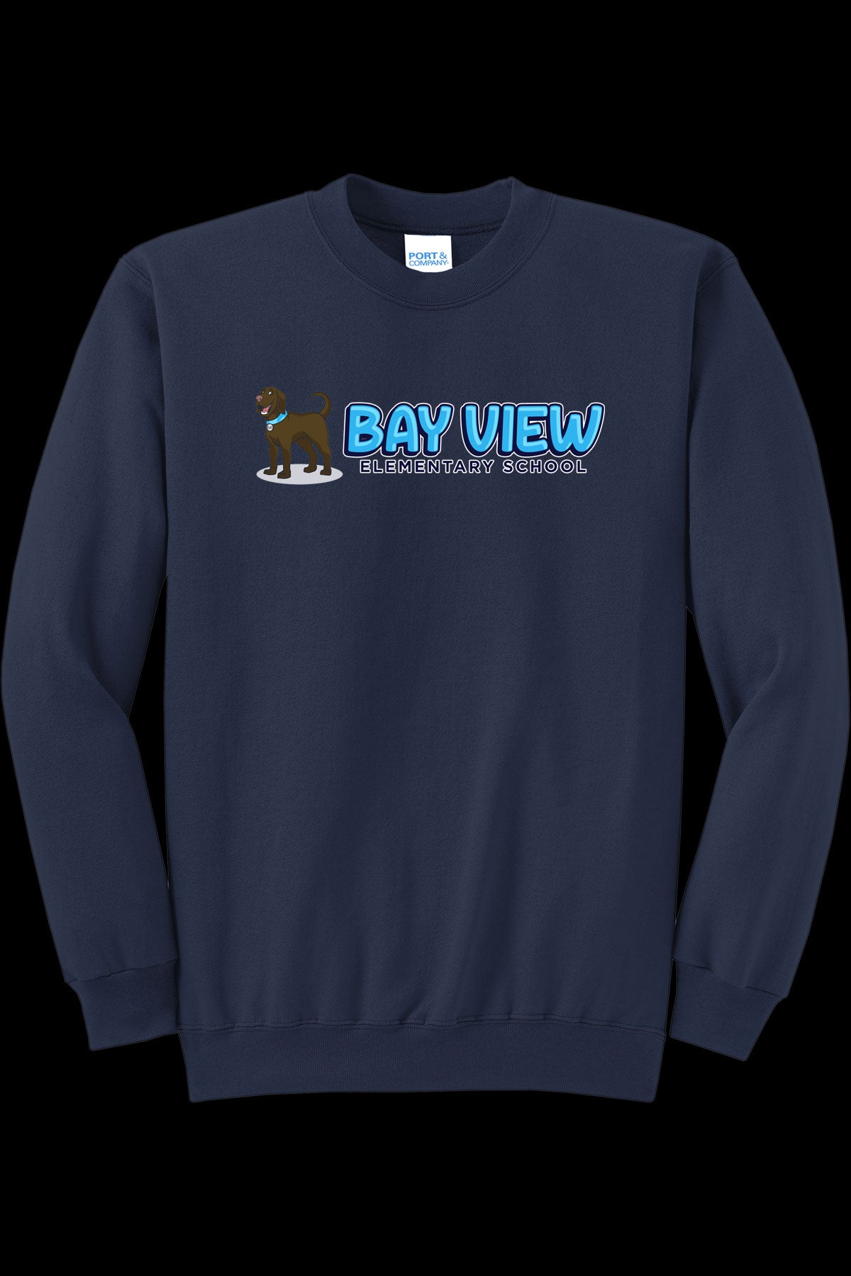 Bay View Text Full Logo Crew Sweatshirt