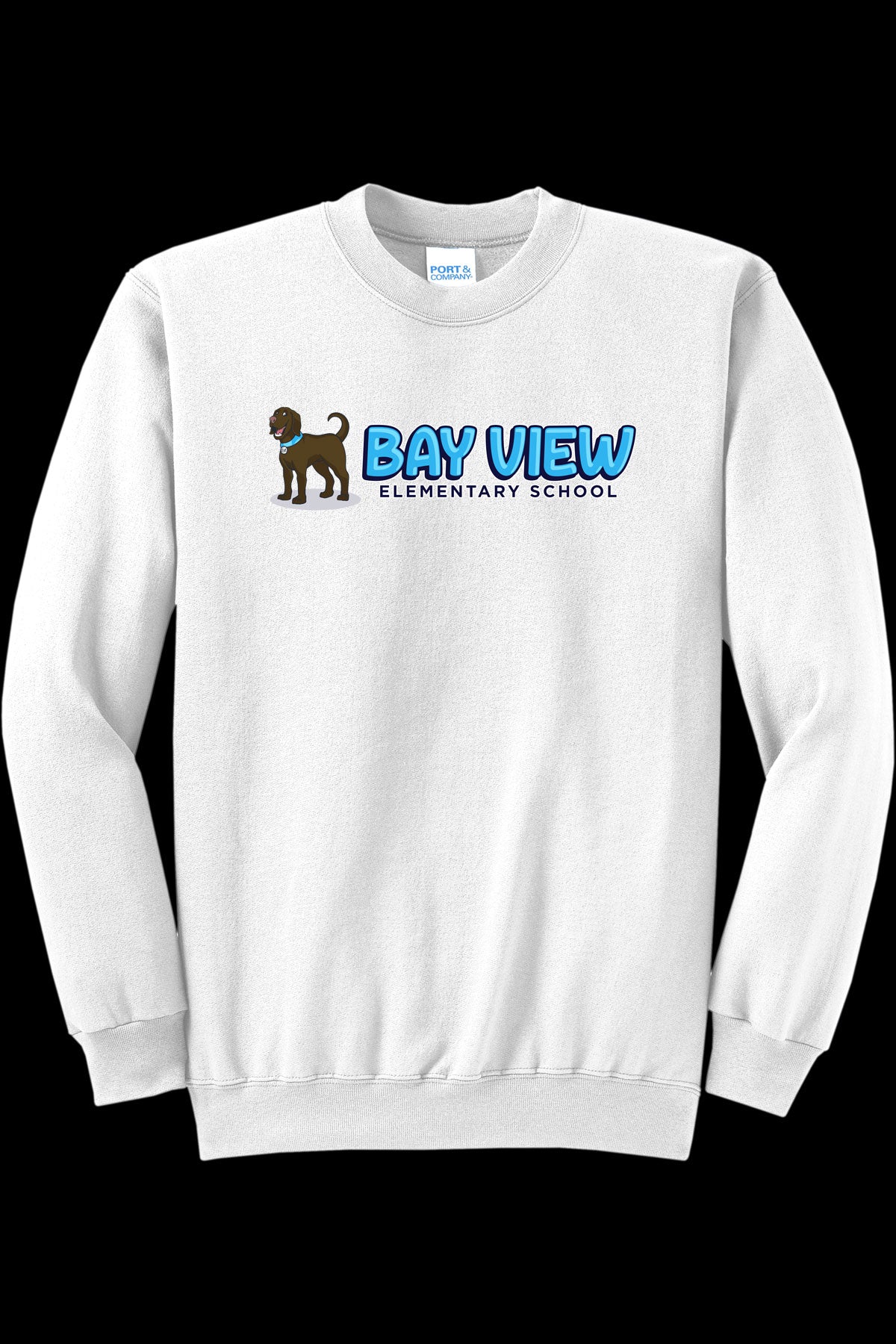 Bay View Text Full Logo Crew Sweatshirt