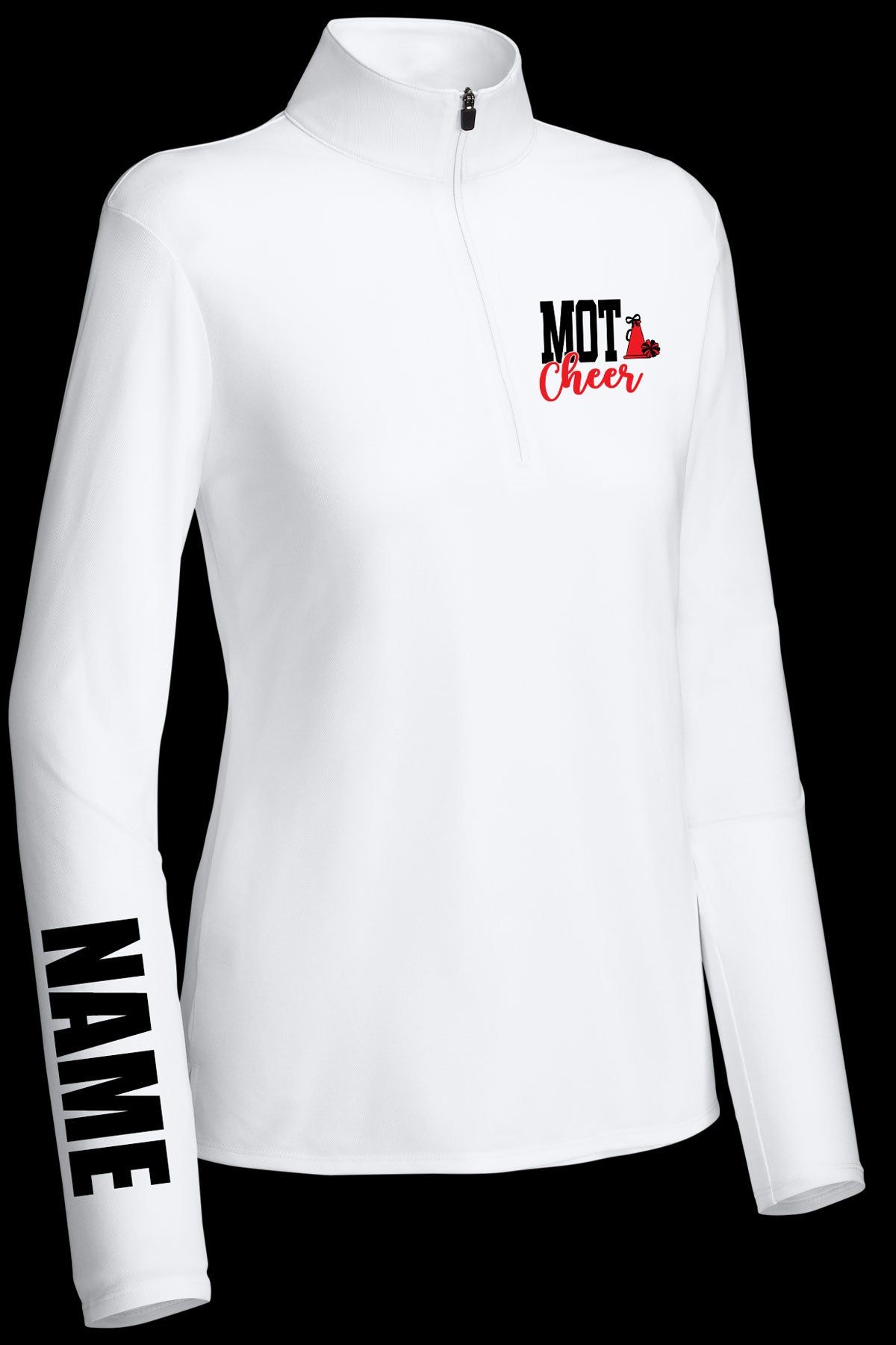 MOT Cheer Womens Sport Tek 1/4 Zip Pullover