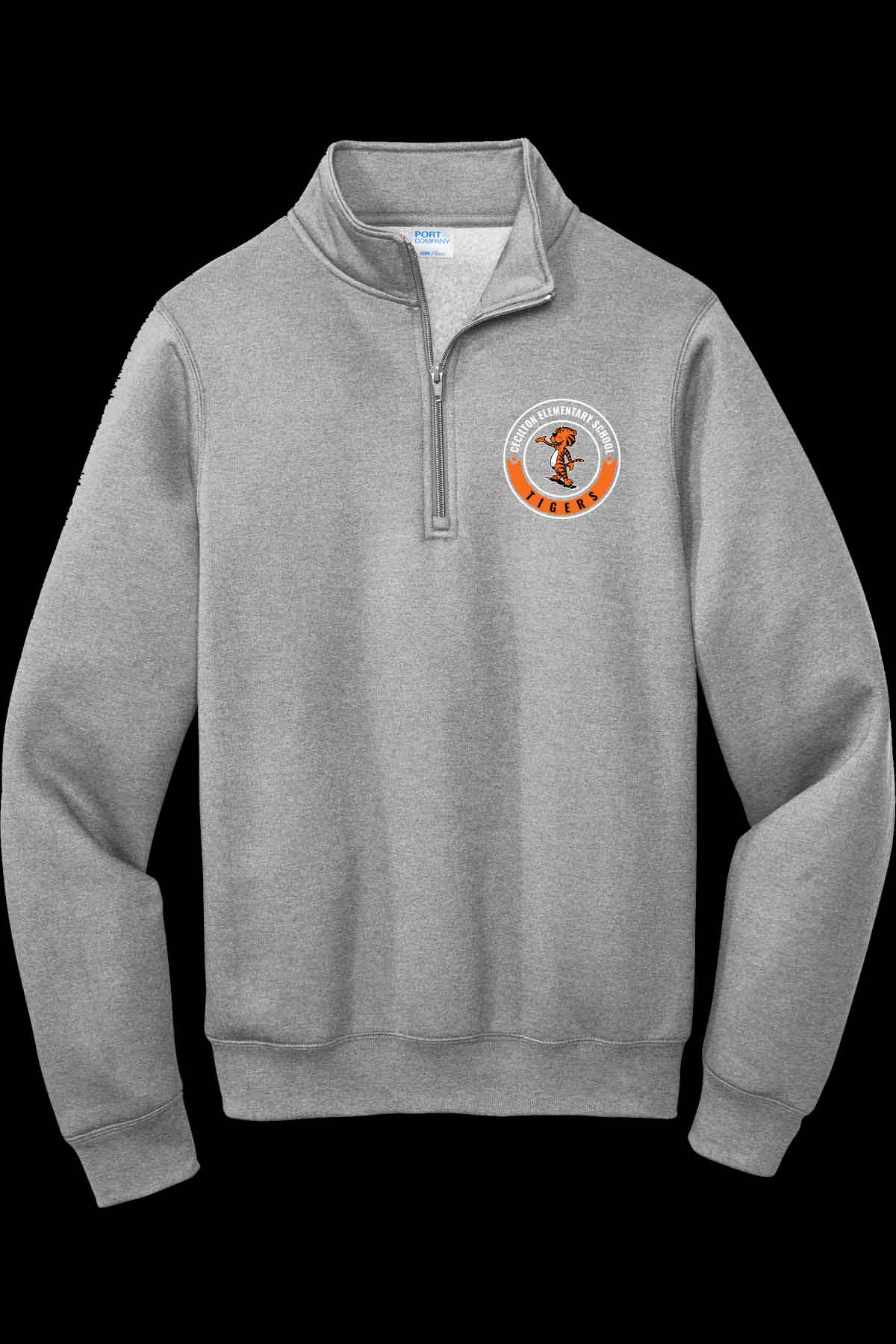 Cecilton Port & Co Core Fleece 1/4 Zip Tiger Pullover