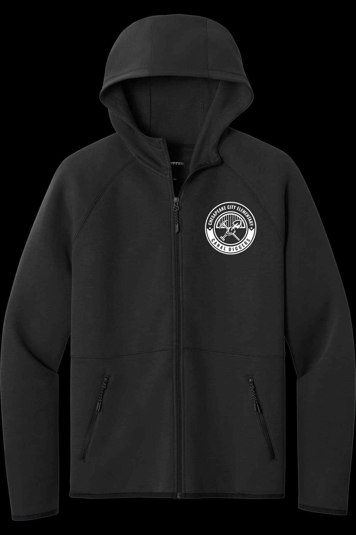 CCES Round Logo Sport Tek Full Zip Hoodie