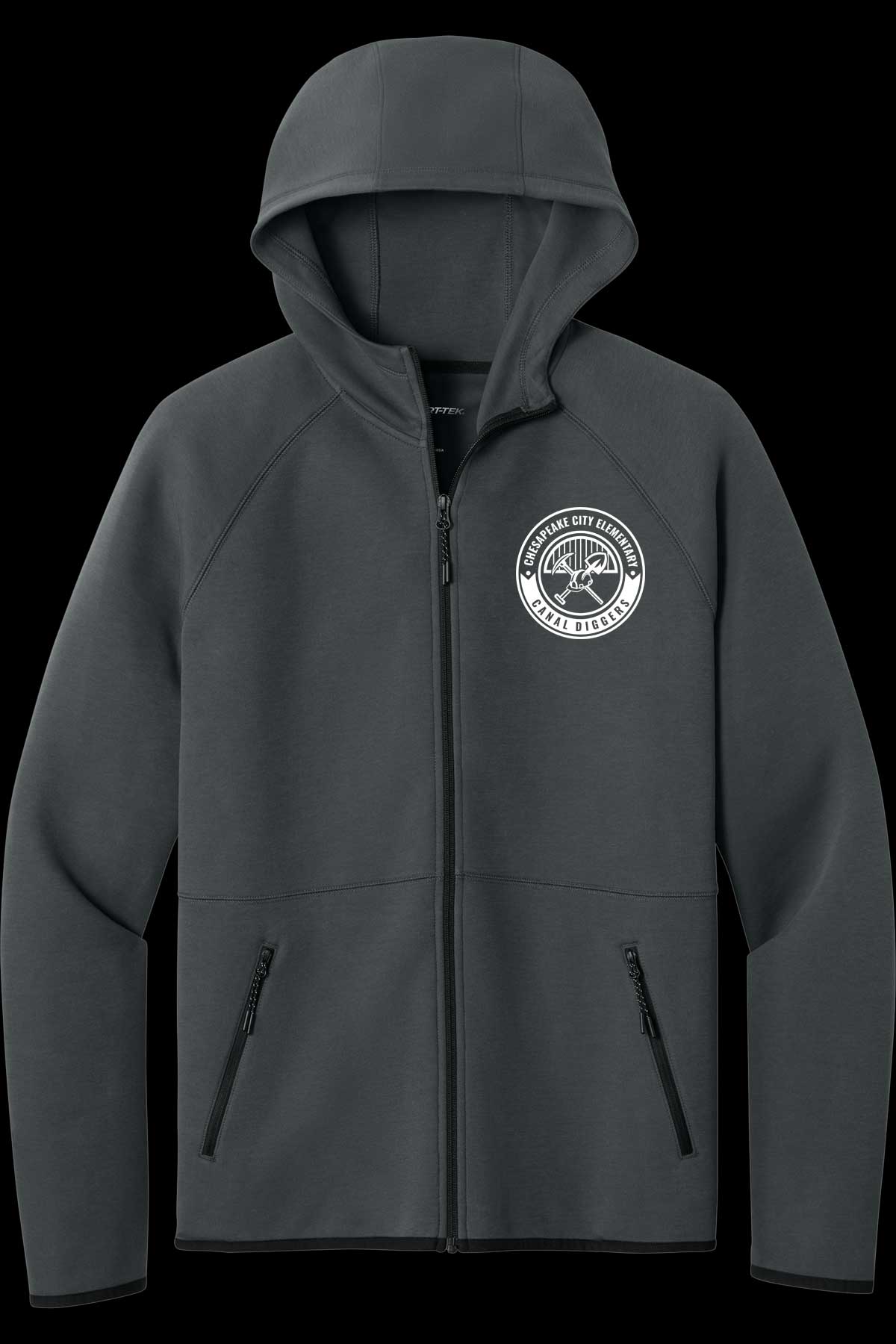CCES Round Logo Sport Tek Full Zip Hoodie