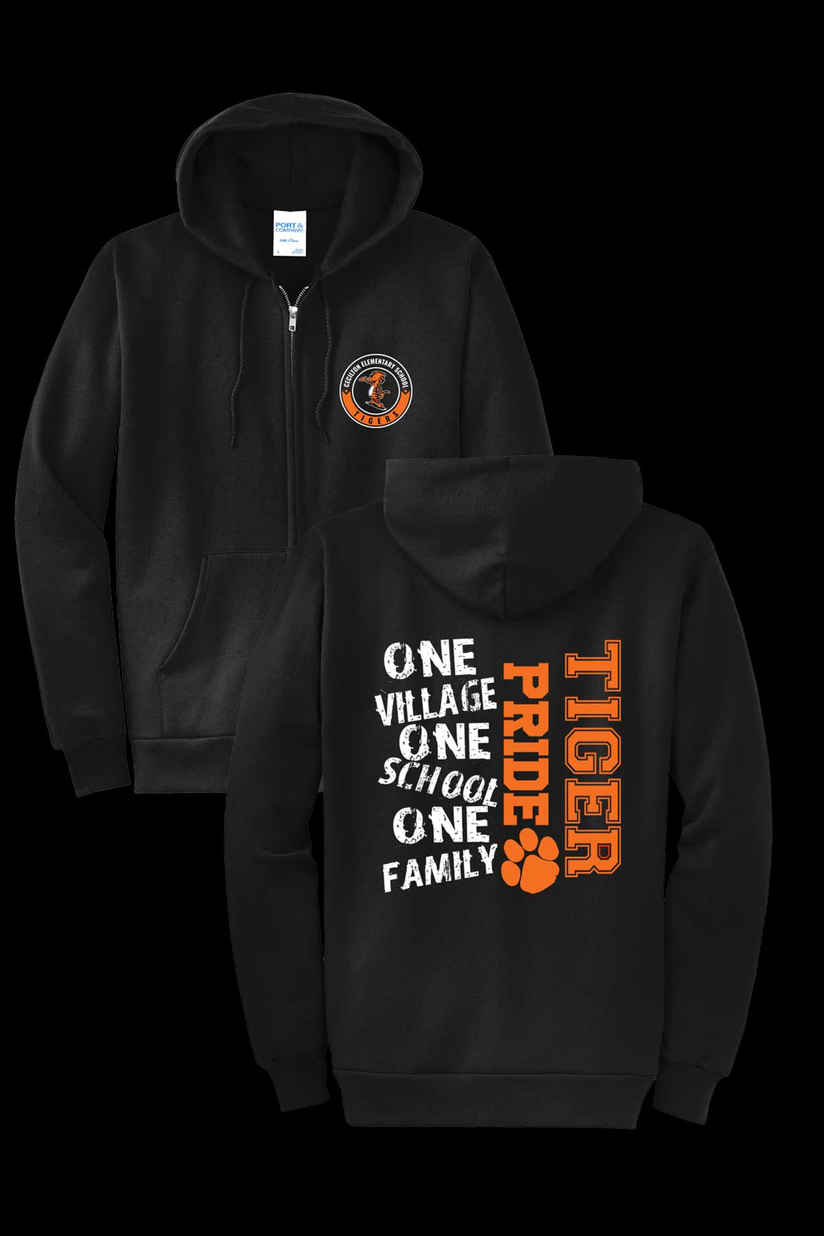 Cecilton Full Zip Tiger Hooded Jacket